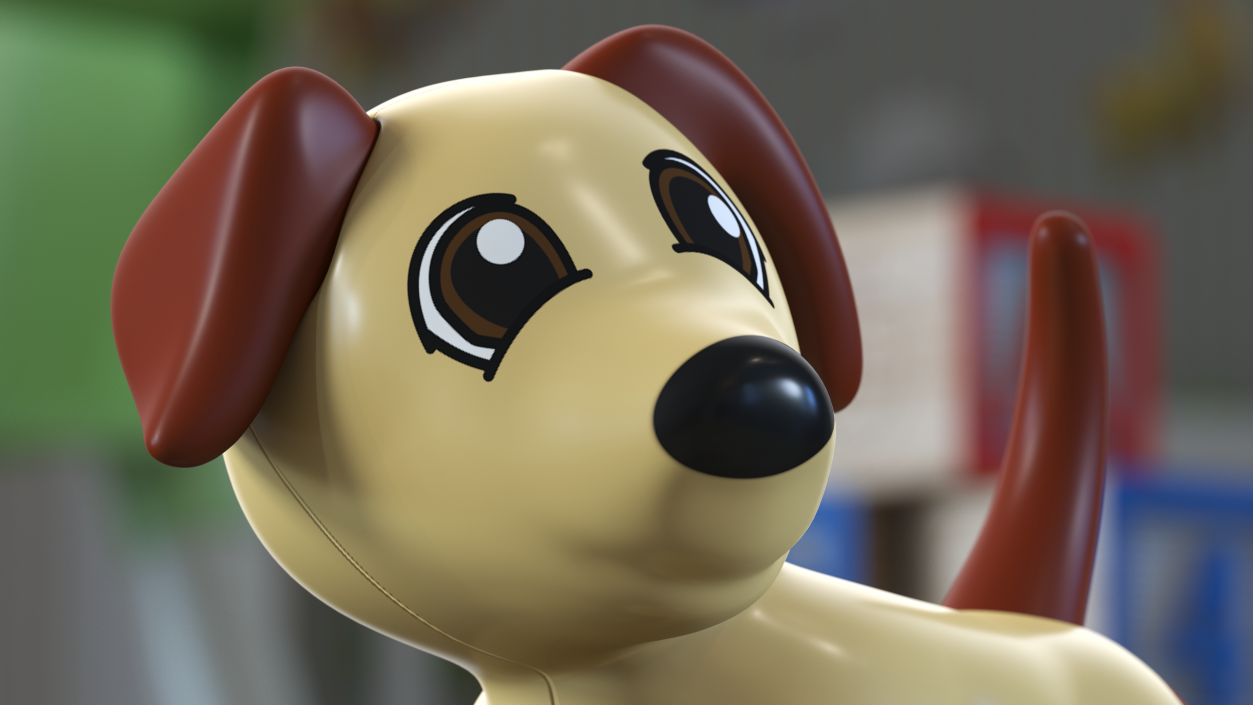 3D Lego Duplo Dog with Brown Spots