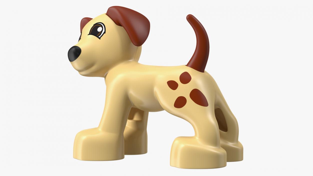 3D Lego Duplo Dog with Brown Spots