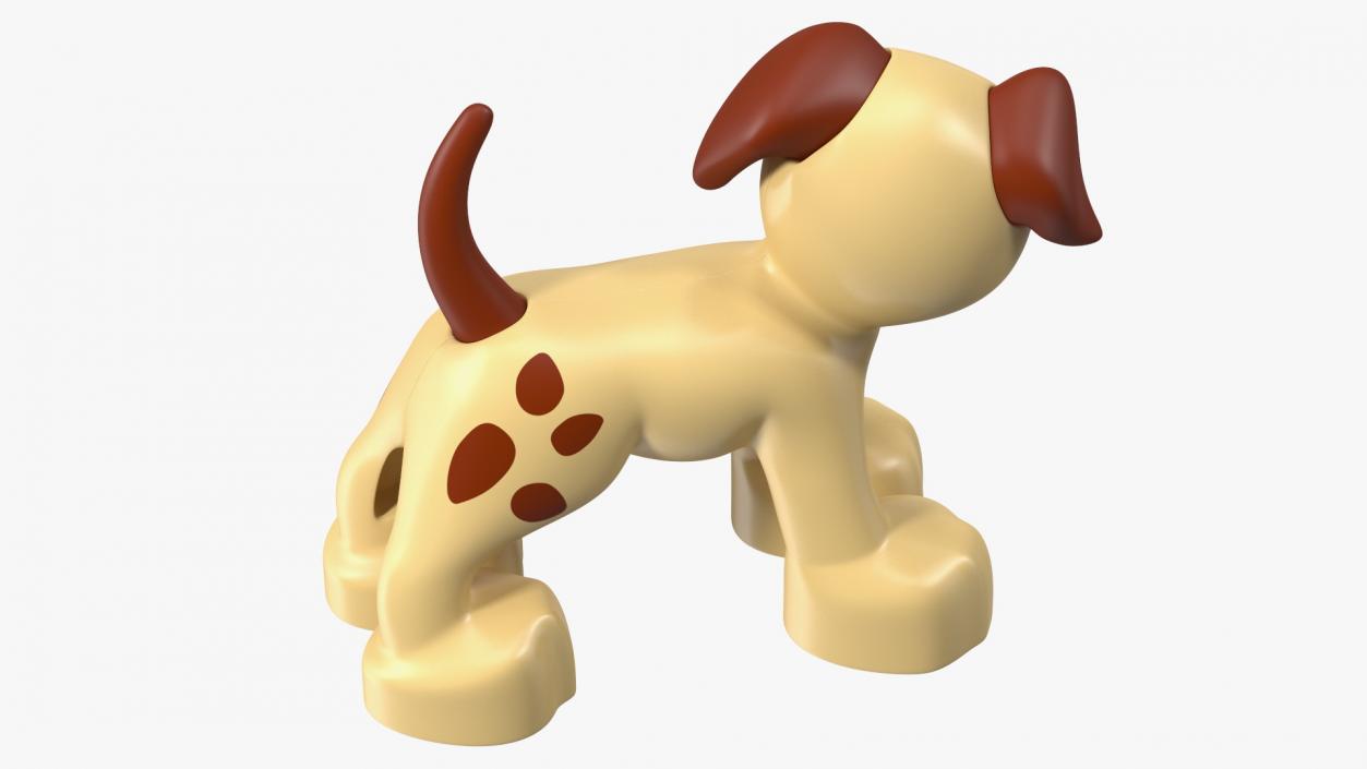 3D Lego Duplo Dog with Brown Spots