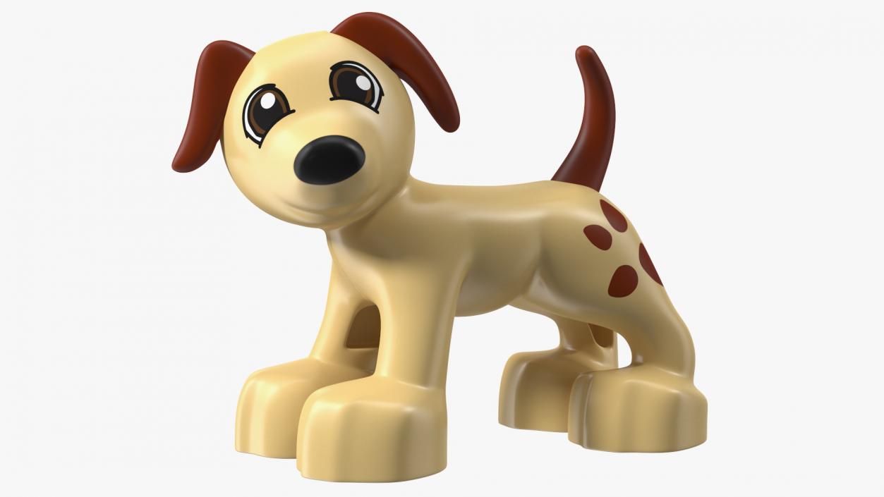 3D Lego Duplo Dog with Brown Spots