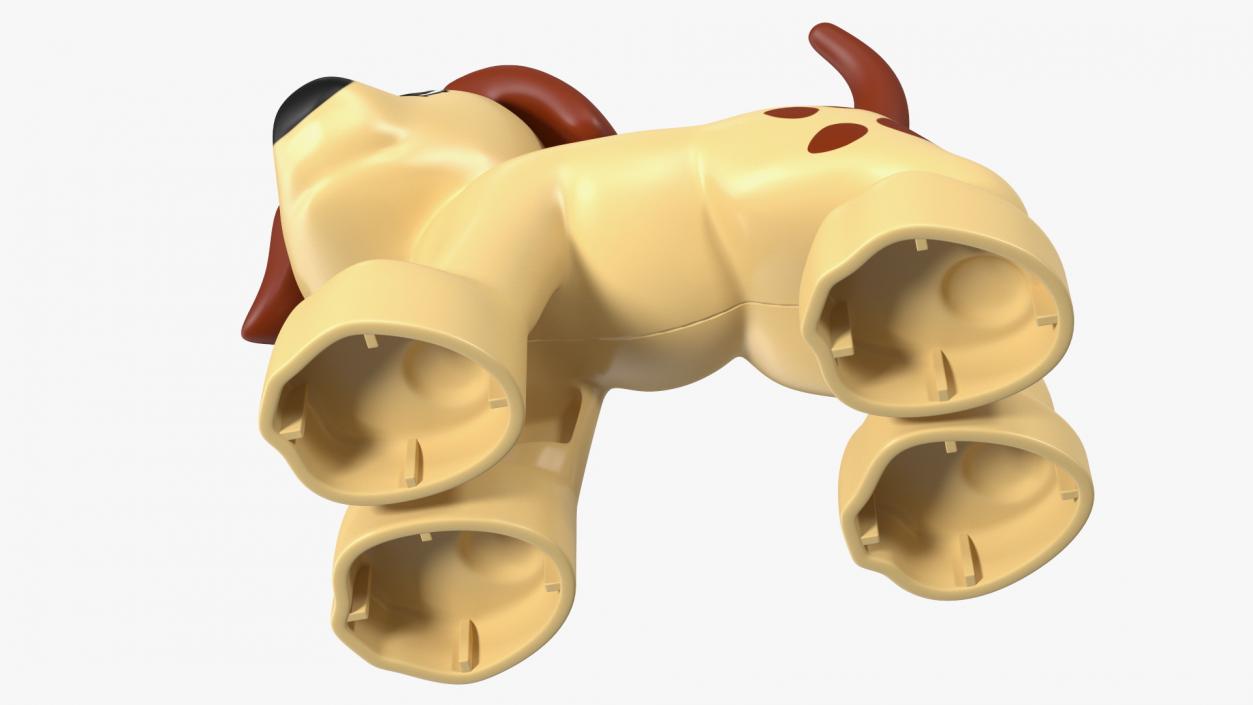 3D Lego Duplo Dog with Brown Spots