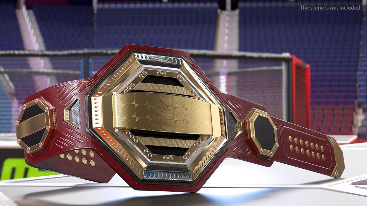 3D Gold Champion Belt model