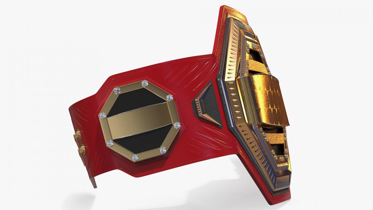 3D Gold Champion Belt model