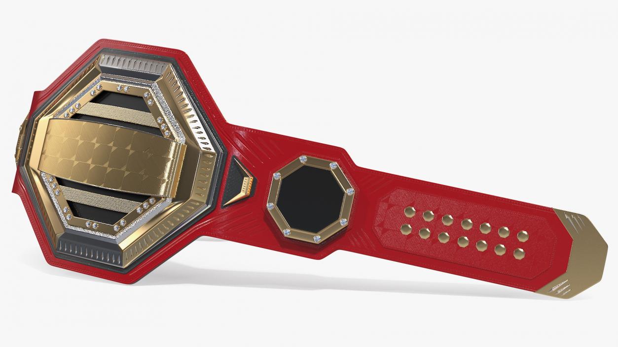 3D Gold Champion Belt model