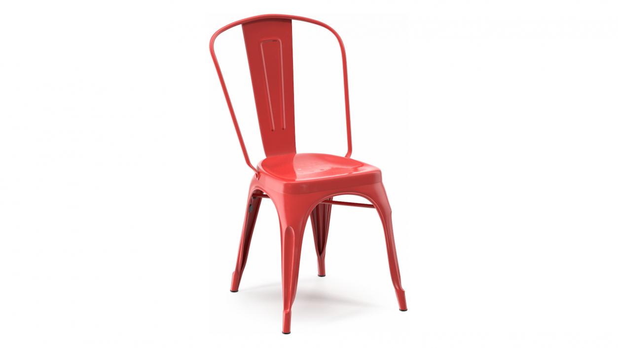 Red Stackable Chair 3D model