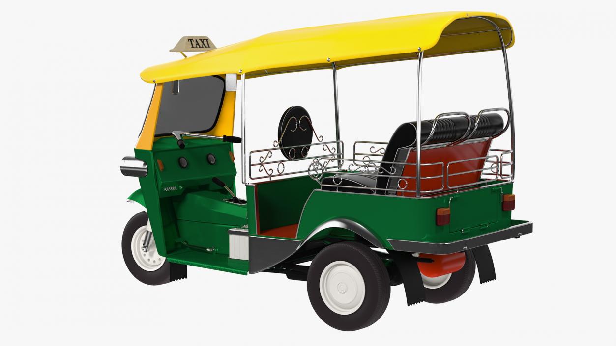 Three Wheeler Auto Rickshaw Rigged 3D model