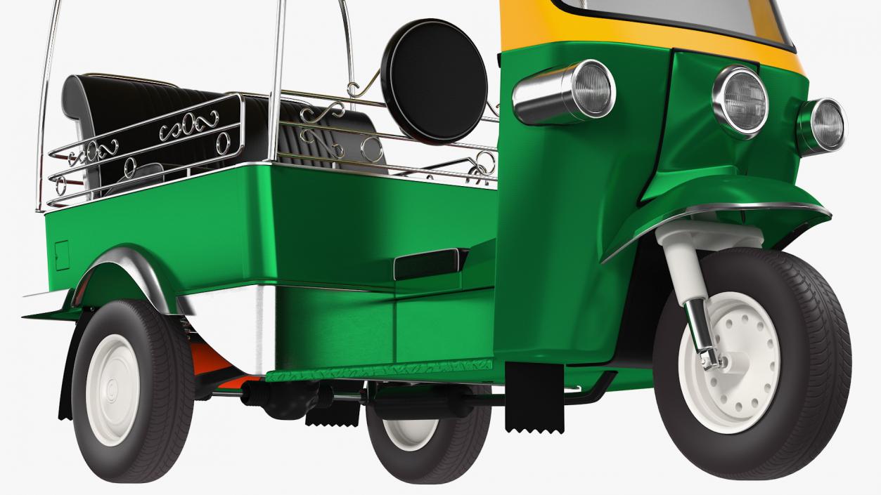 Three Wheeler Auto Rickshaw Rigged 3D model