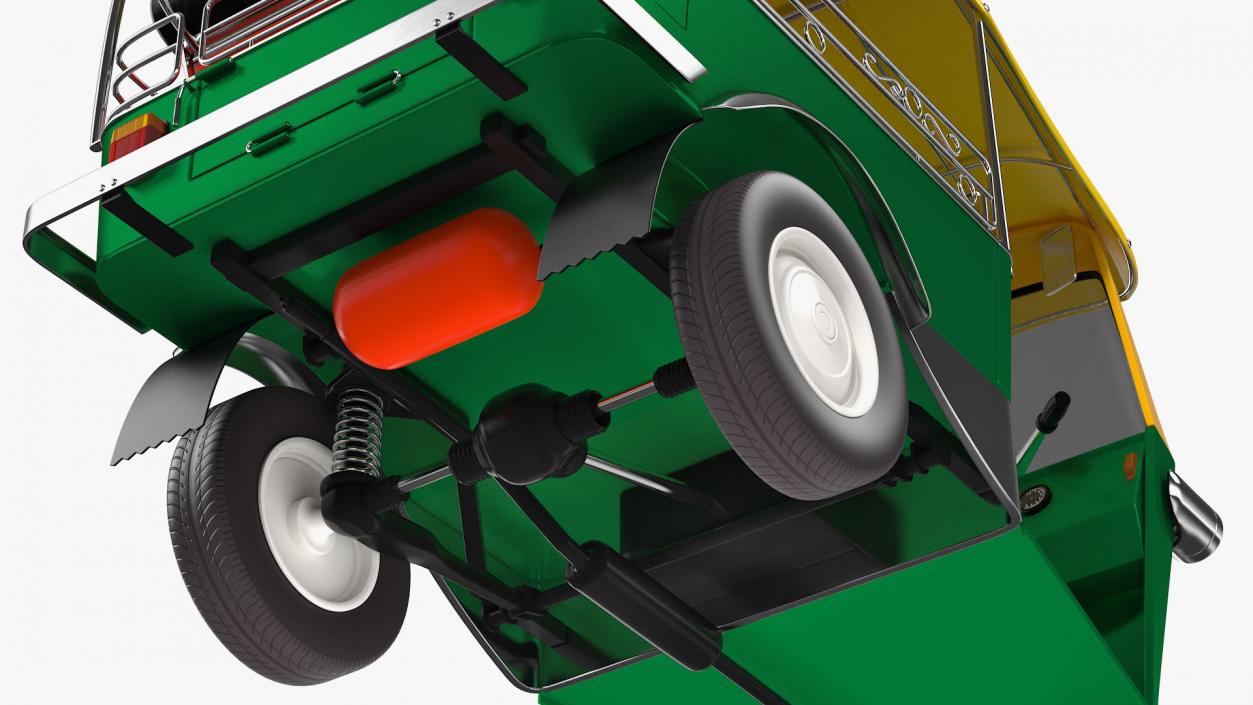 Three Wheeler Auto Rickshaw Rigged 3D model