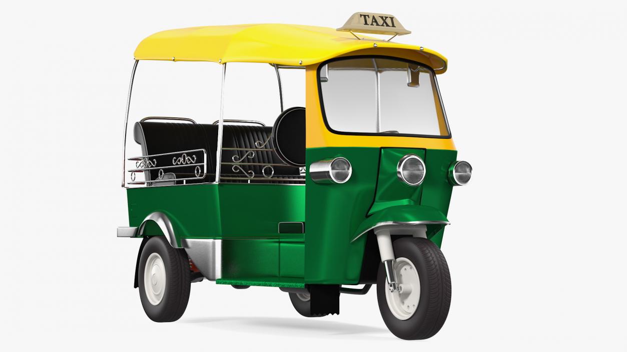 Three Wheeler Auto Rickshaw Rigged 3D model