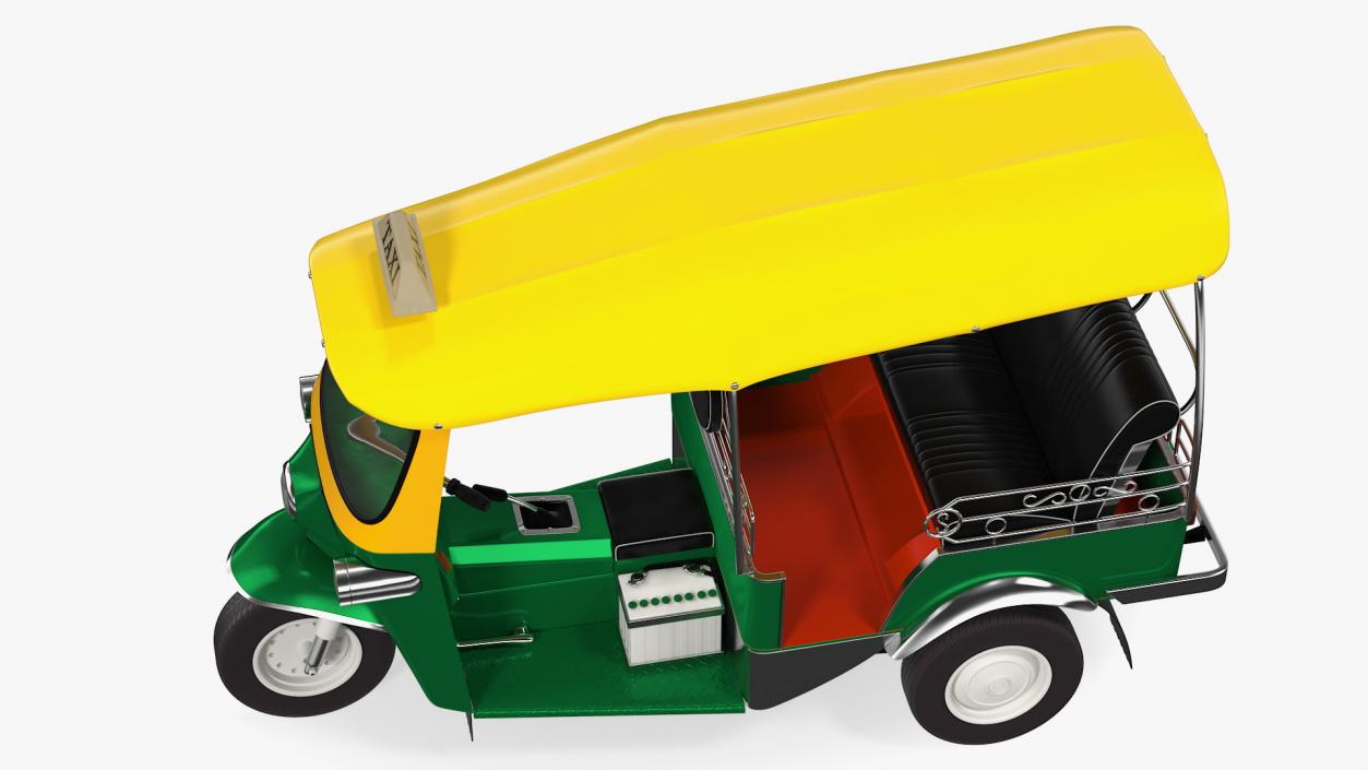 Three Wheeler Auto Rickshaw Rigged 3D model