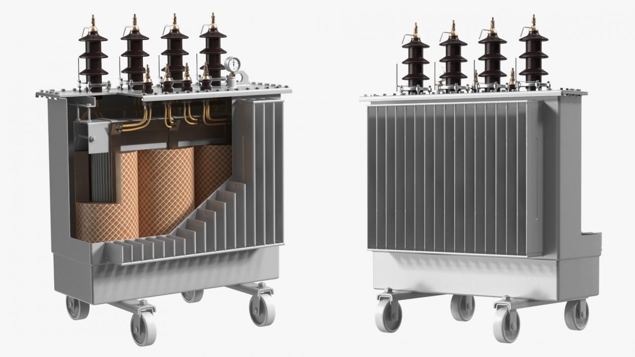 3D Electrical Transformer Basic Construction