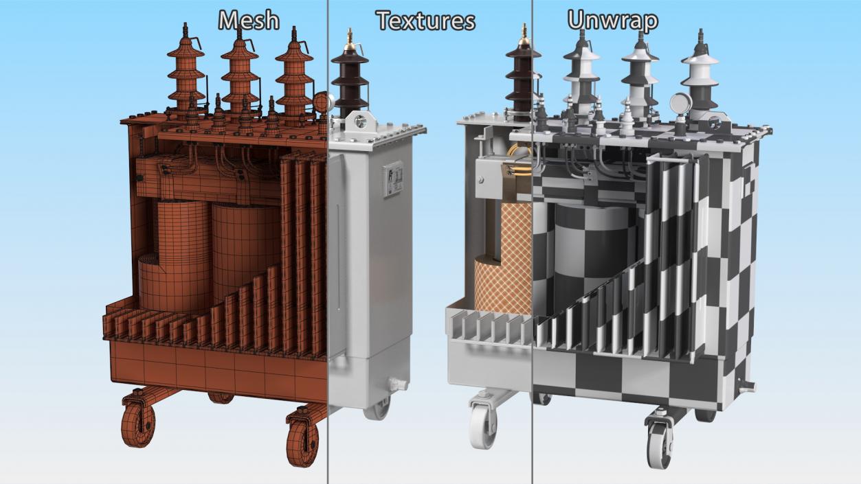 3D Electrical Transformer Basic Construction