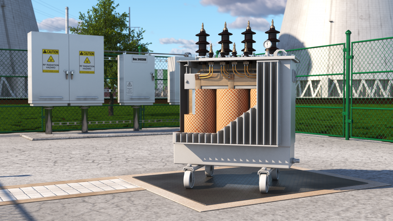 3D Electrical Transformer Basic Construction