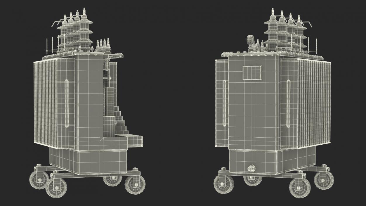 3D Electrical Transformer Basic Construction