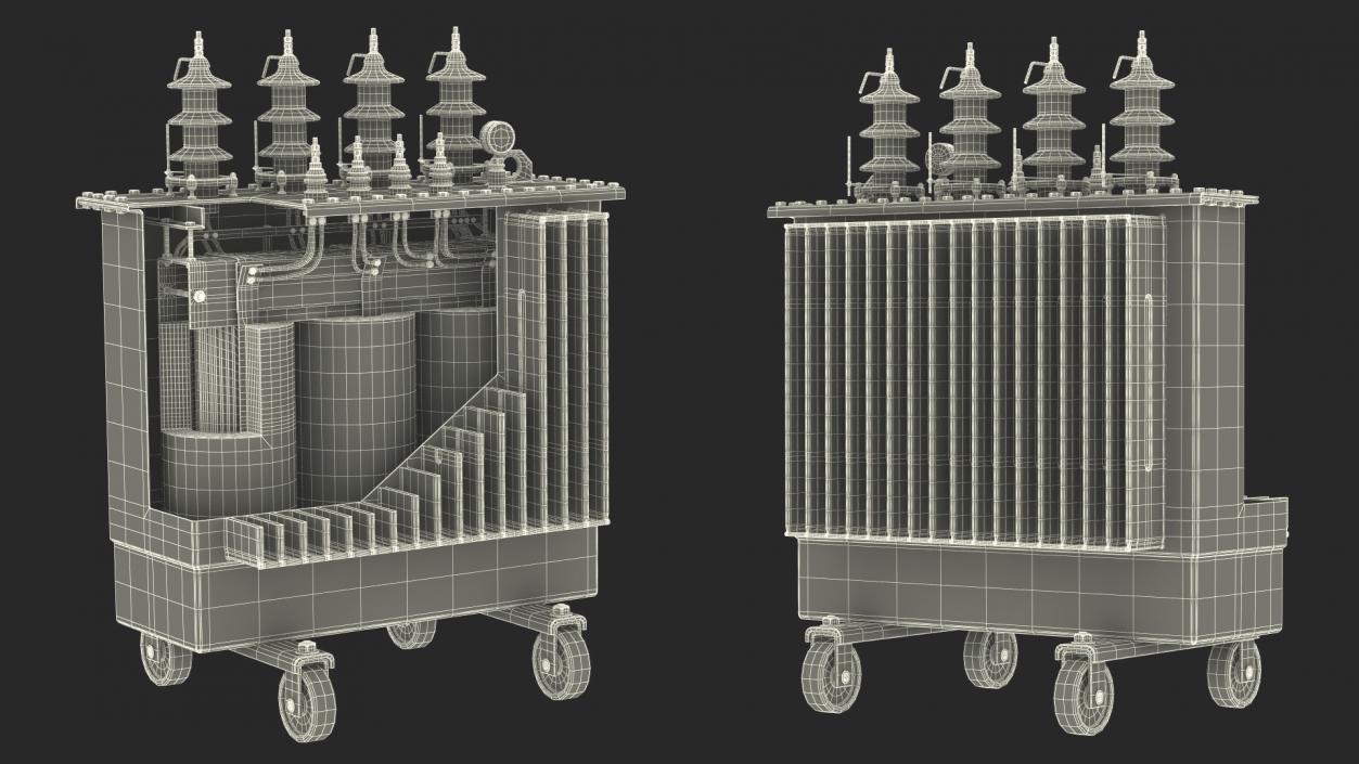 3D Electrical Transformer Basic Construction