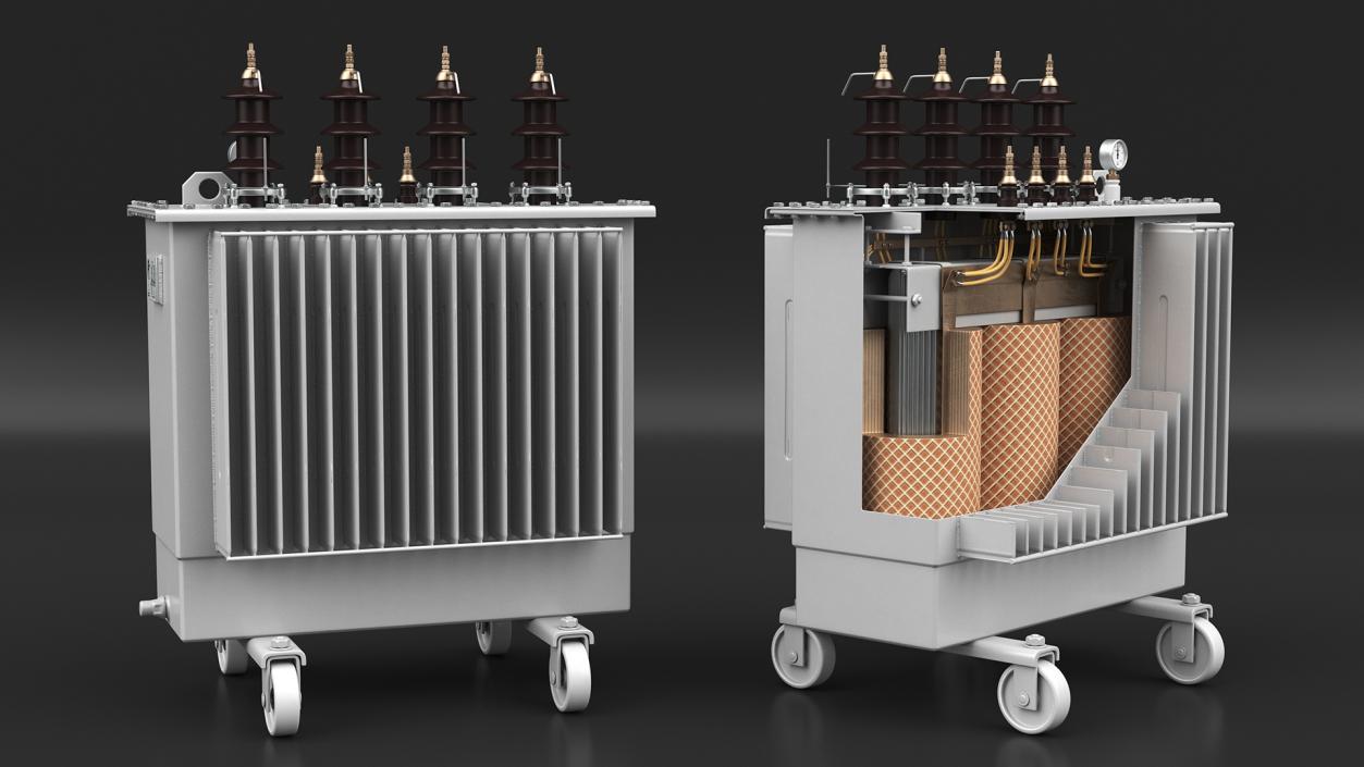 3D Electrical Transformer Basic Construction