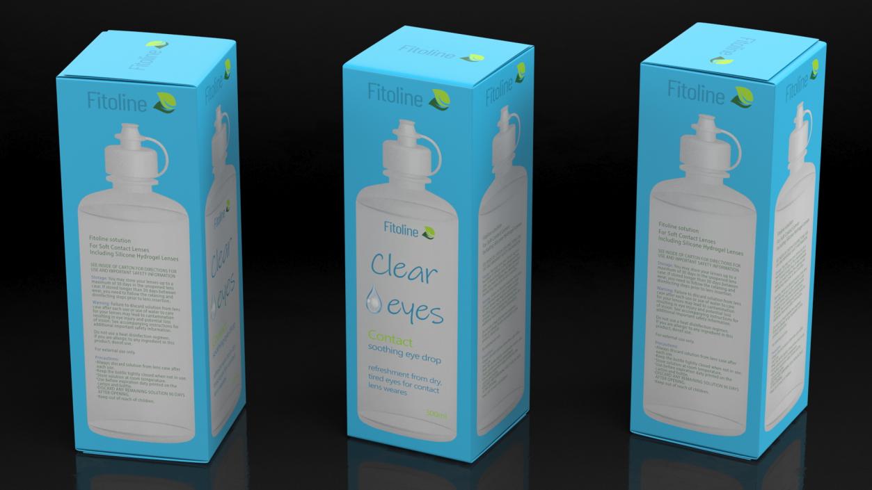 Contact Lens Fluid Packaging Clear Eyes 3D model