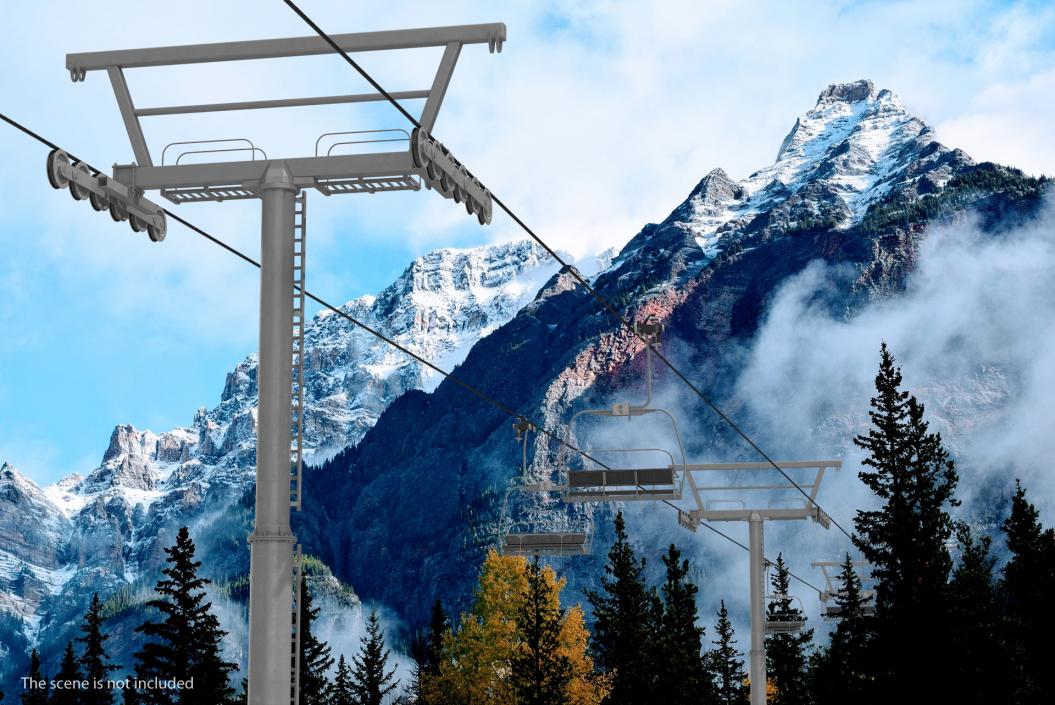 3D model Aerial Ski Lift