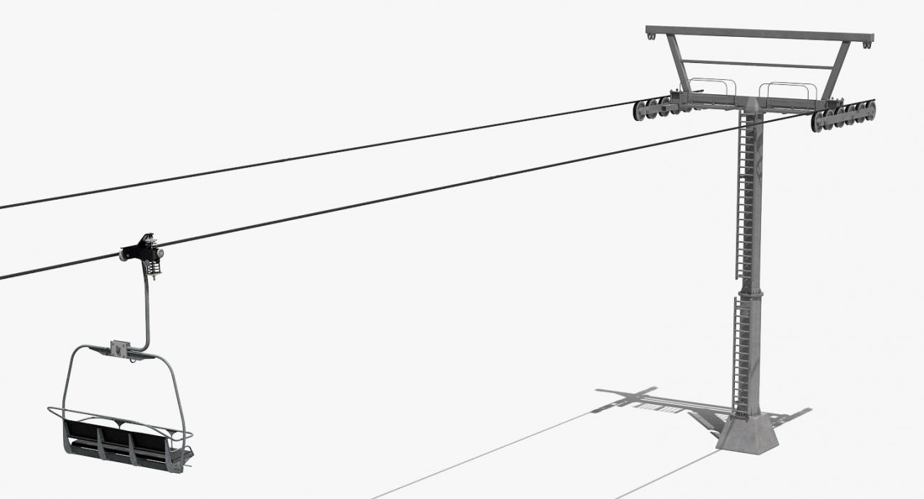 3D model Aerial Ski Lift