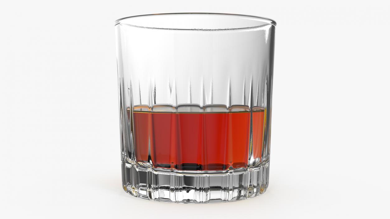 3D European Crystal Rocks Glass With Whiskey