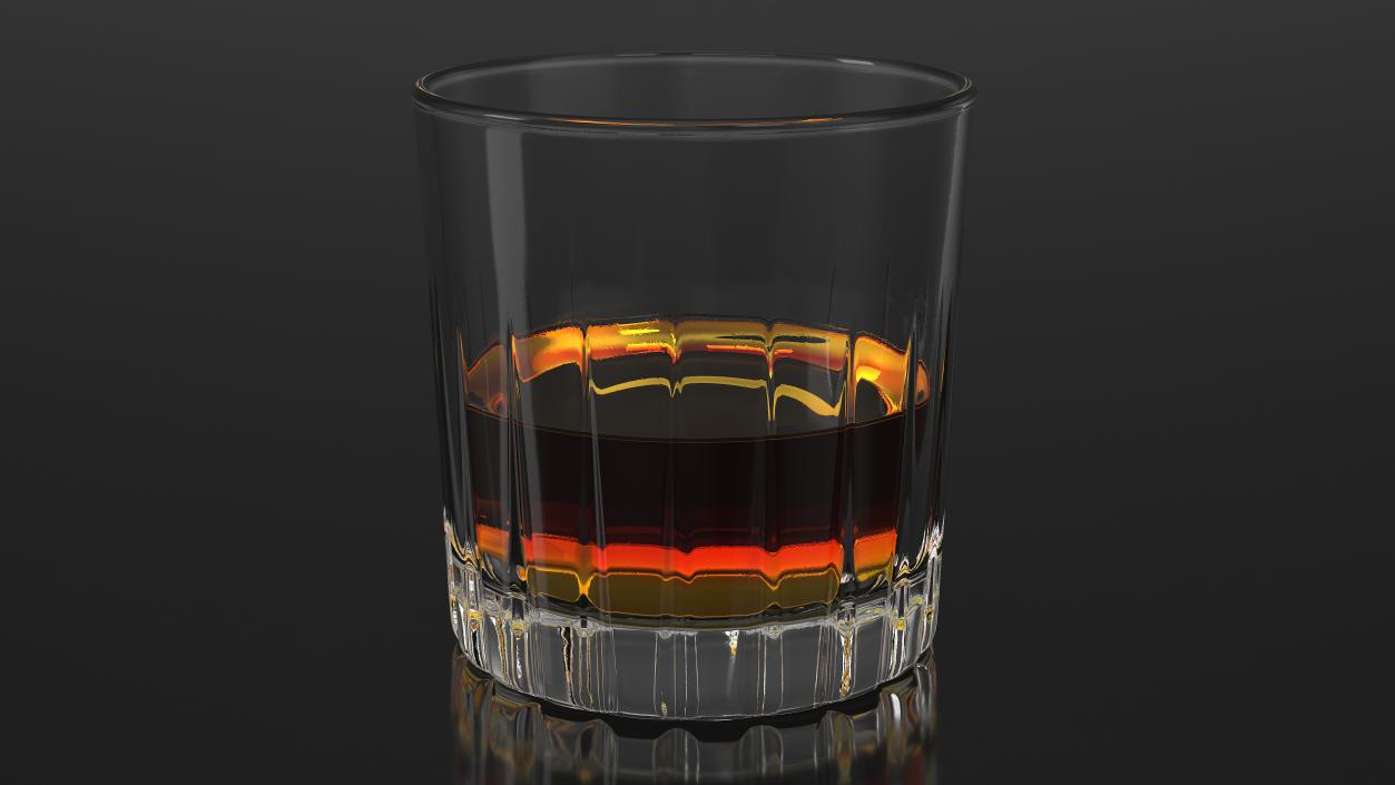 3D European Crystal Rocks Glass With Whiskey