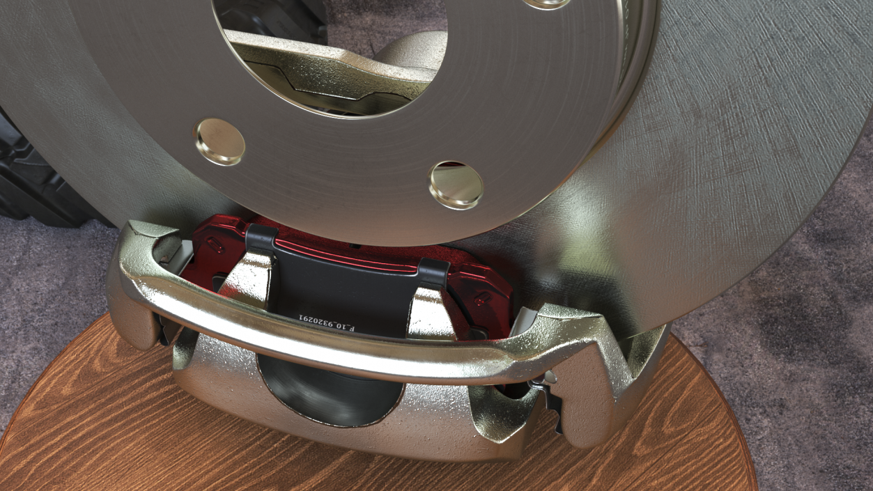3D Brake Caliper Pads Disk model