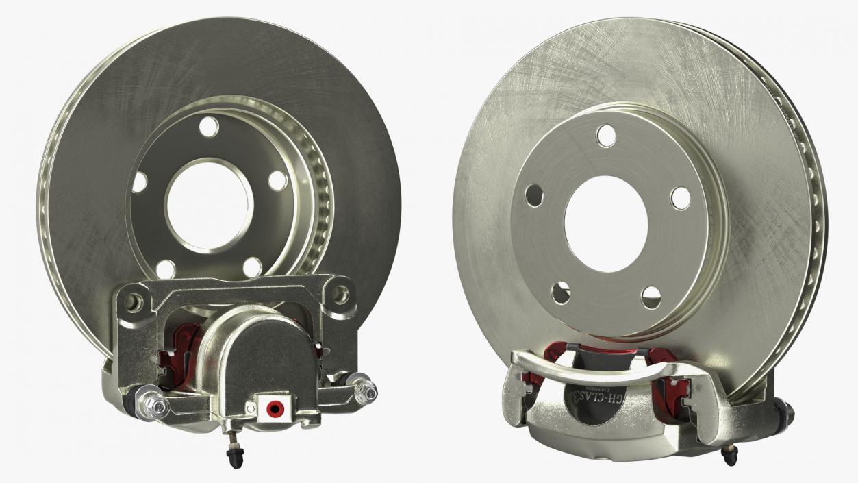 3D Brake Caliper Pads Disk model