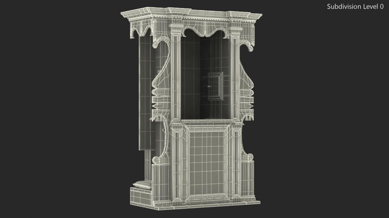 3D model Renaissance Style Confessional