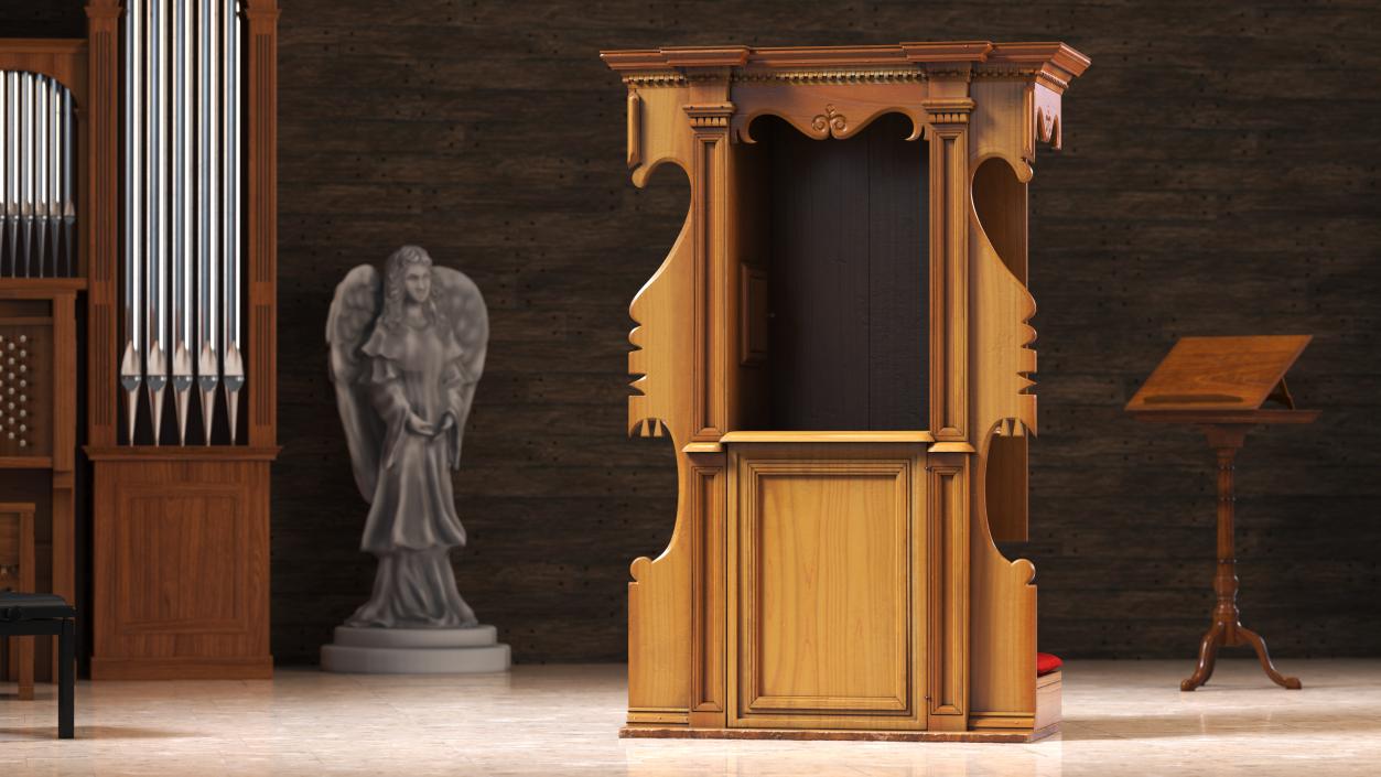 3D model Renaissance Style Confessional