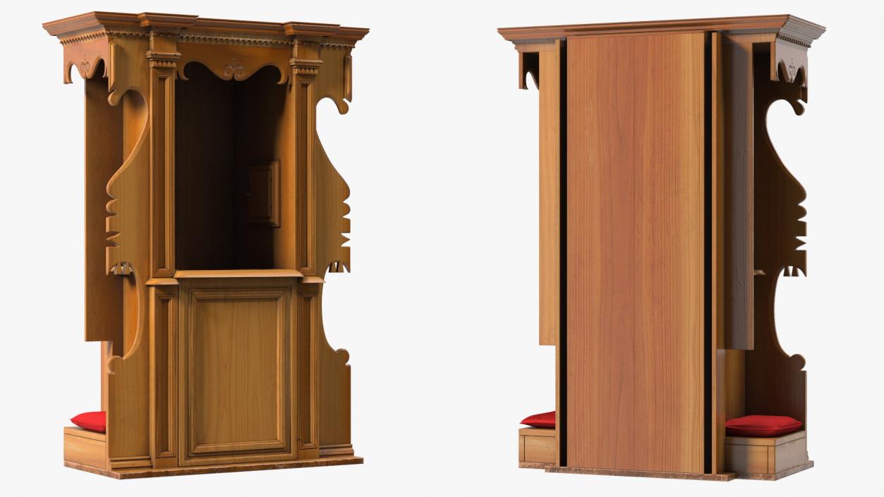 3D model Renaissance Style Confessional