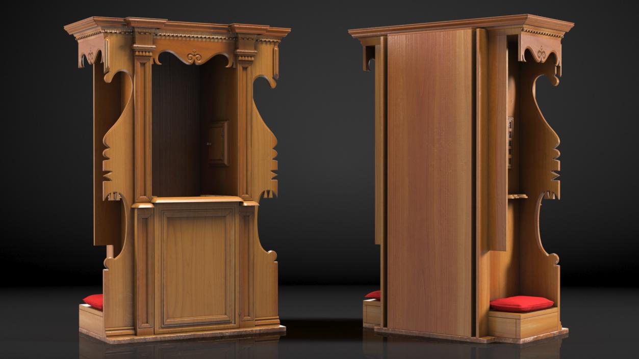 3D model Renaissance Style Confessional