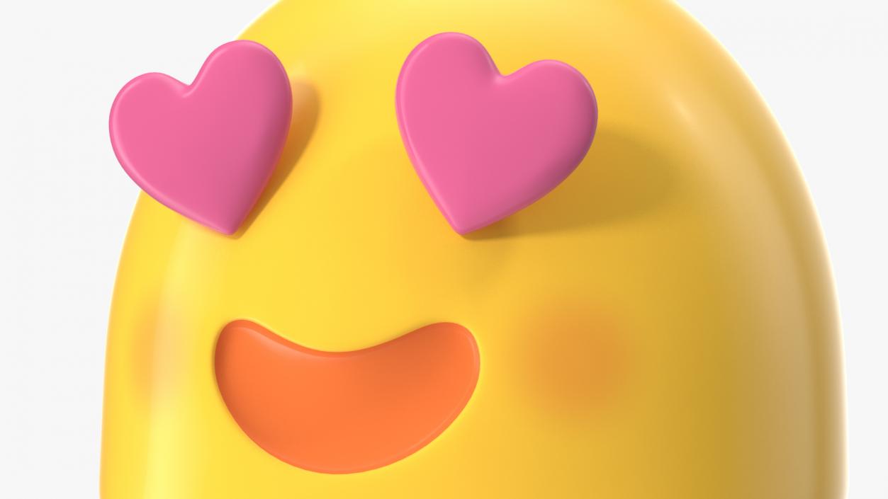 Heart Eyes Android Emoji 3D model