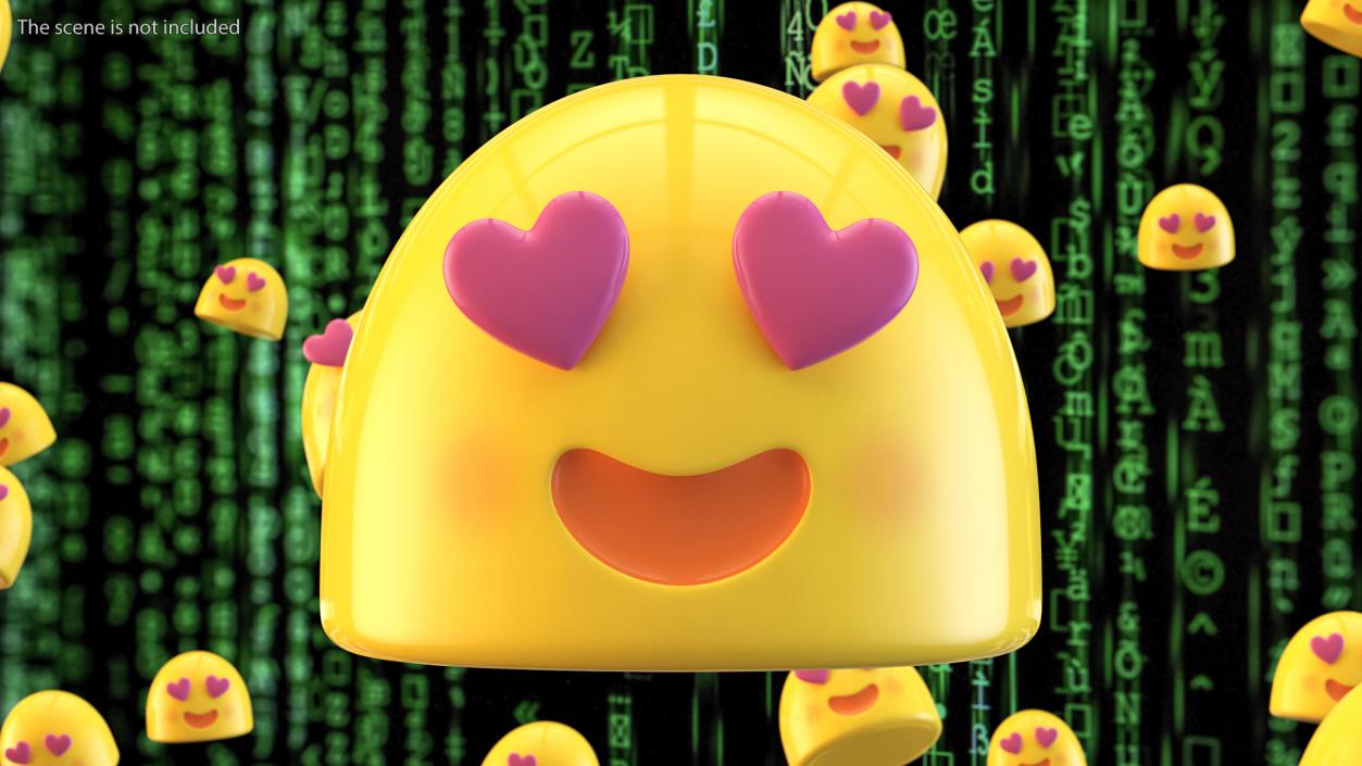 Heart Eyes Android Emoji 3D model