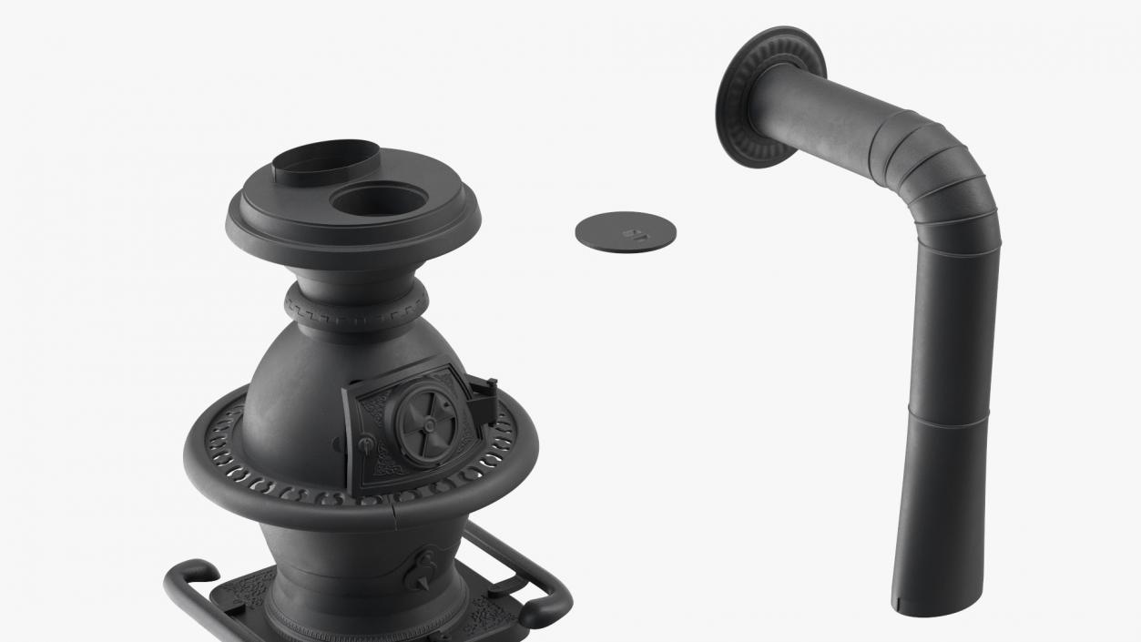 3D Potbelly Stove New Open model