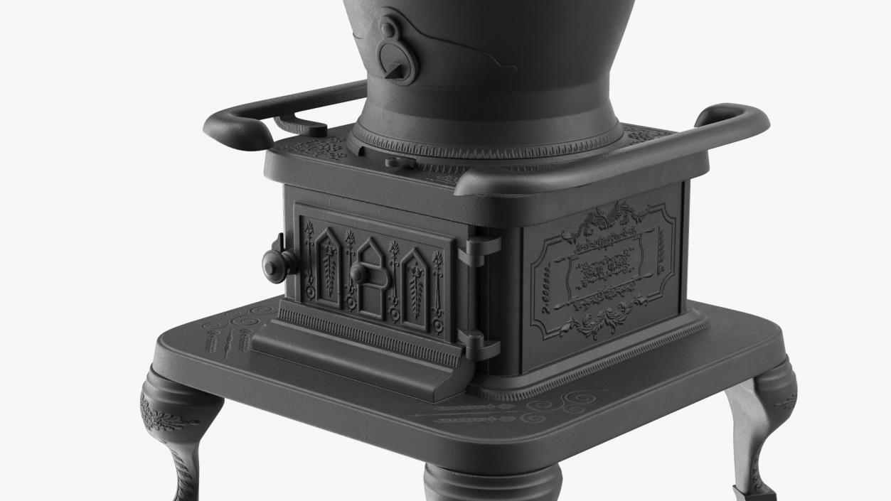 3D Potbelly Stove New Open model