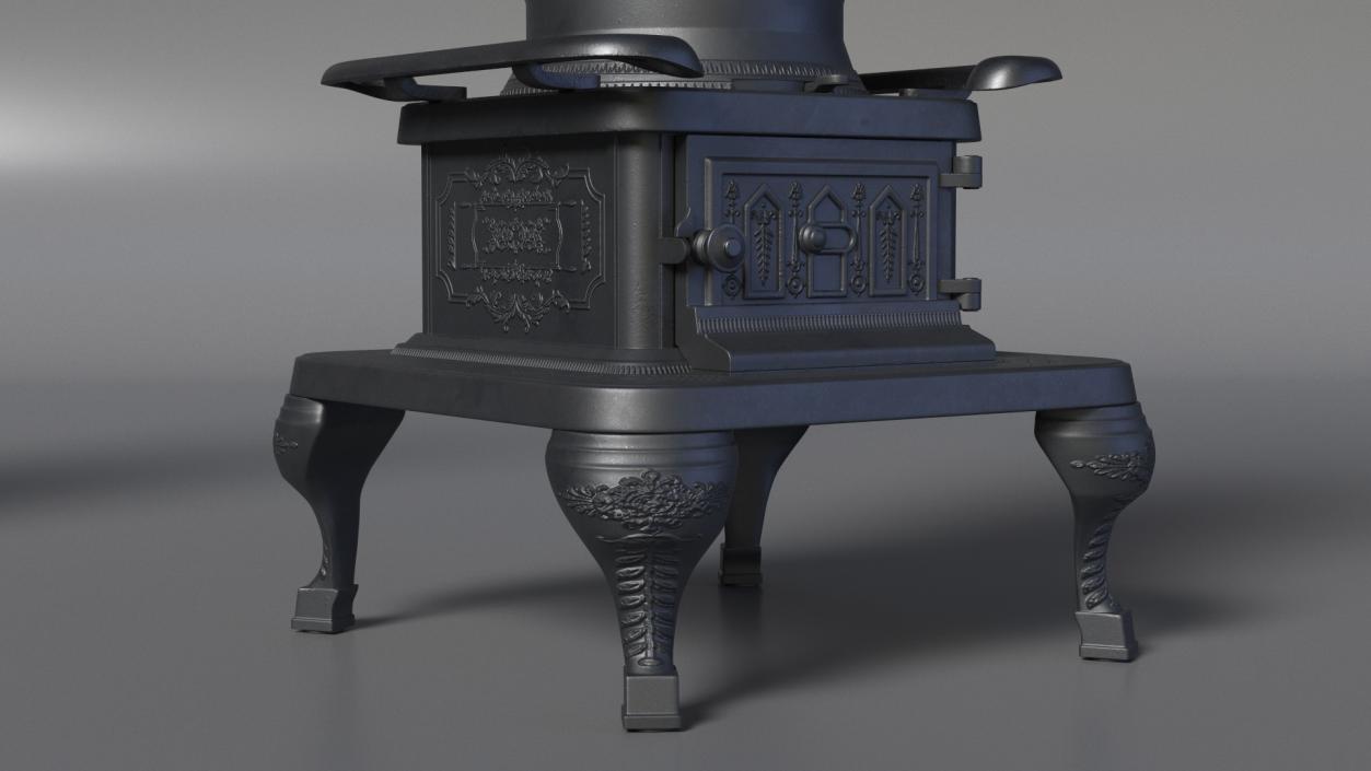 3D Potbelly Stove New Open model