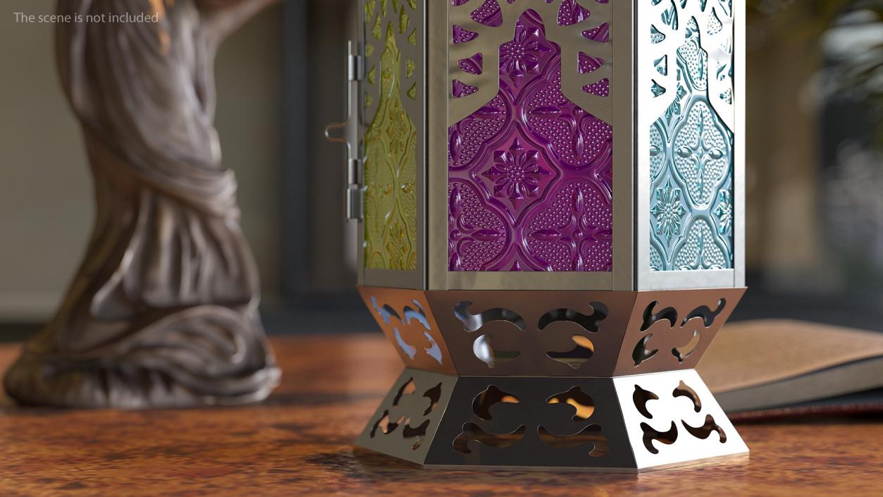 3D Multi-Coloured Moroccan Lantern