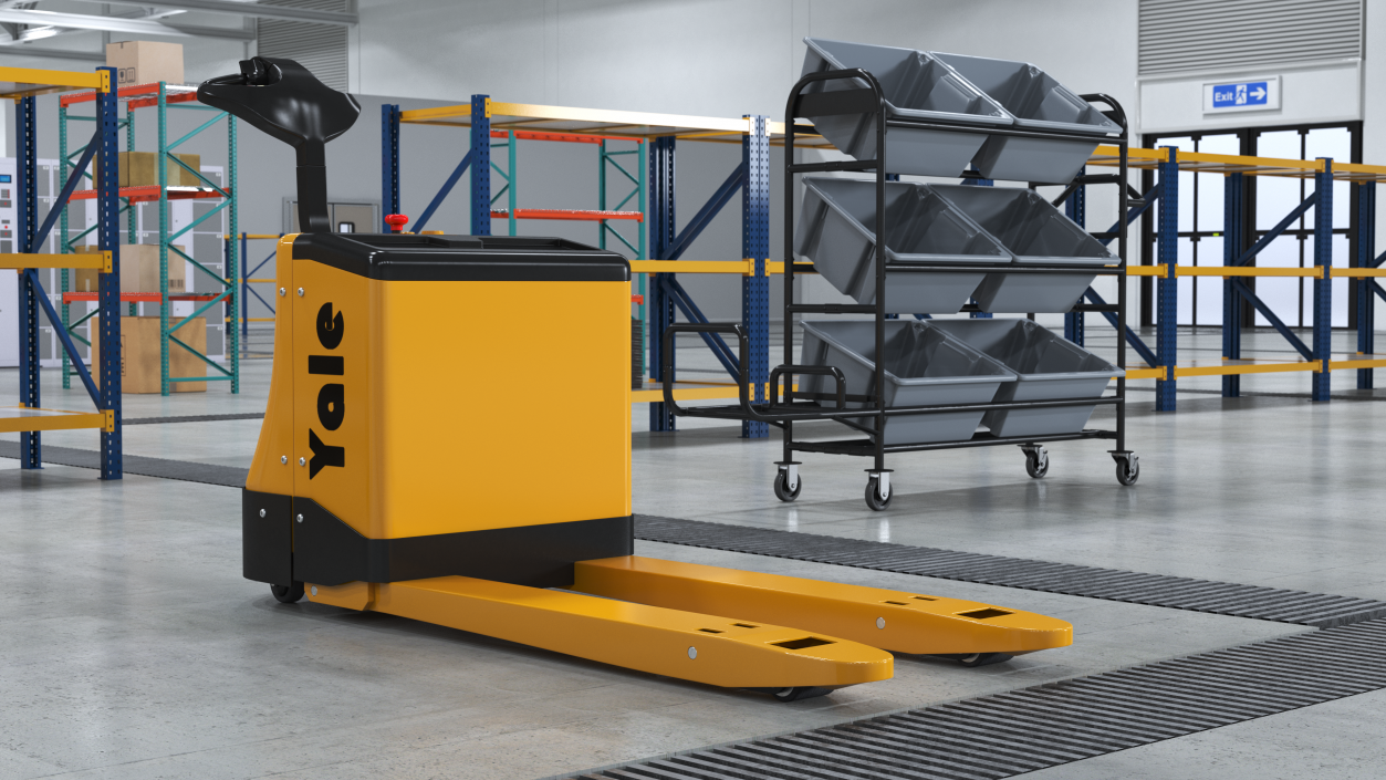 Fully Powered Pallet Truck Rigged for Maya 3D