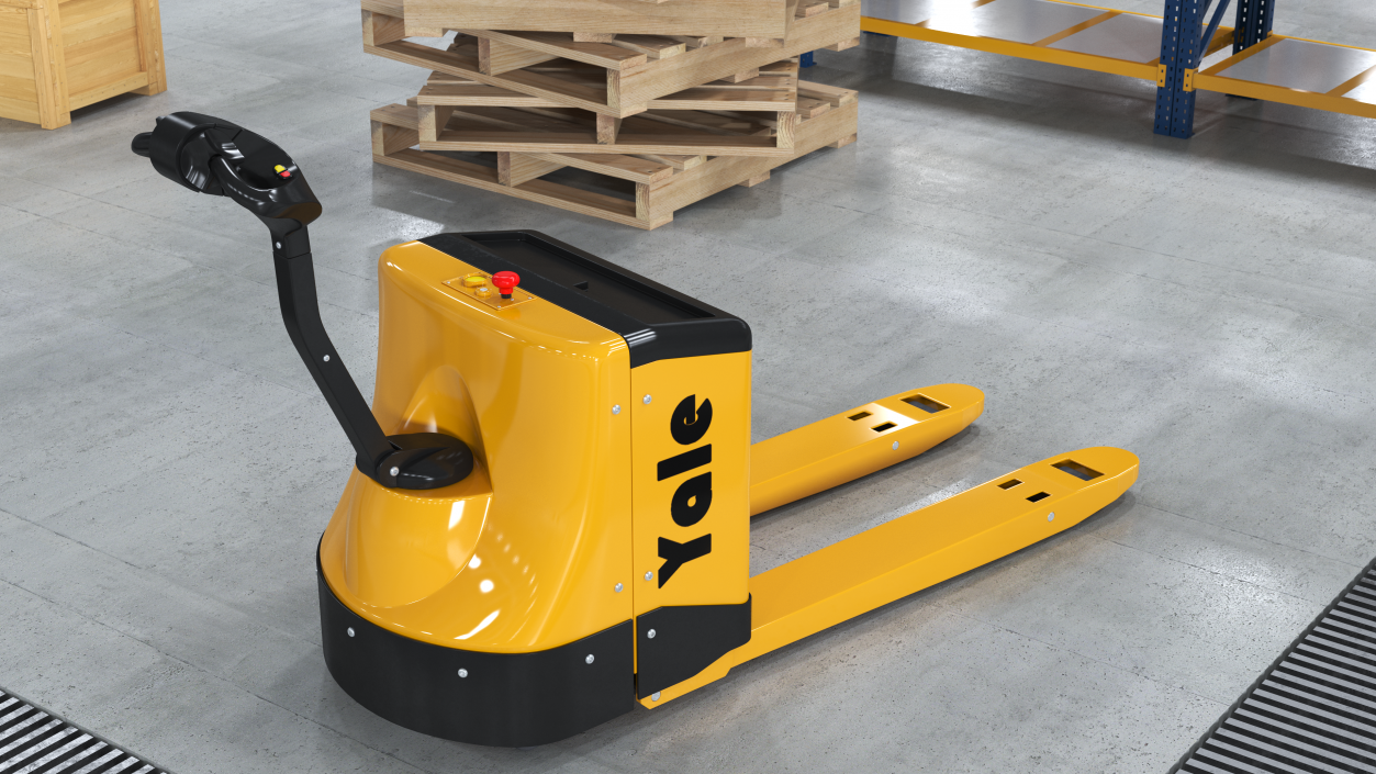 Fully Powered Pallet Truck Rigged for Maya 3D