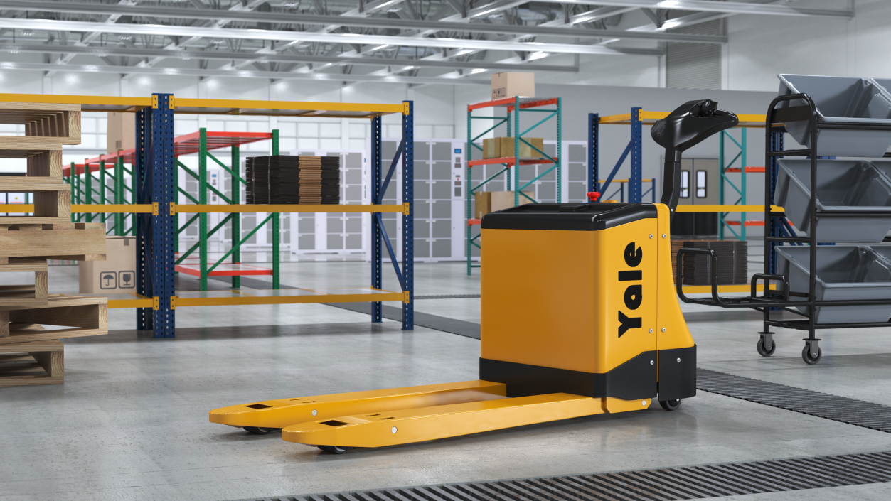 Fully Powered Pallet Truck Rigged for Maya 3D