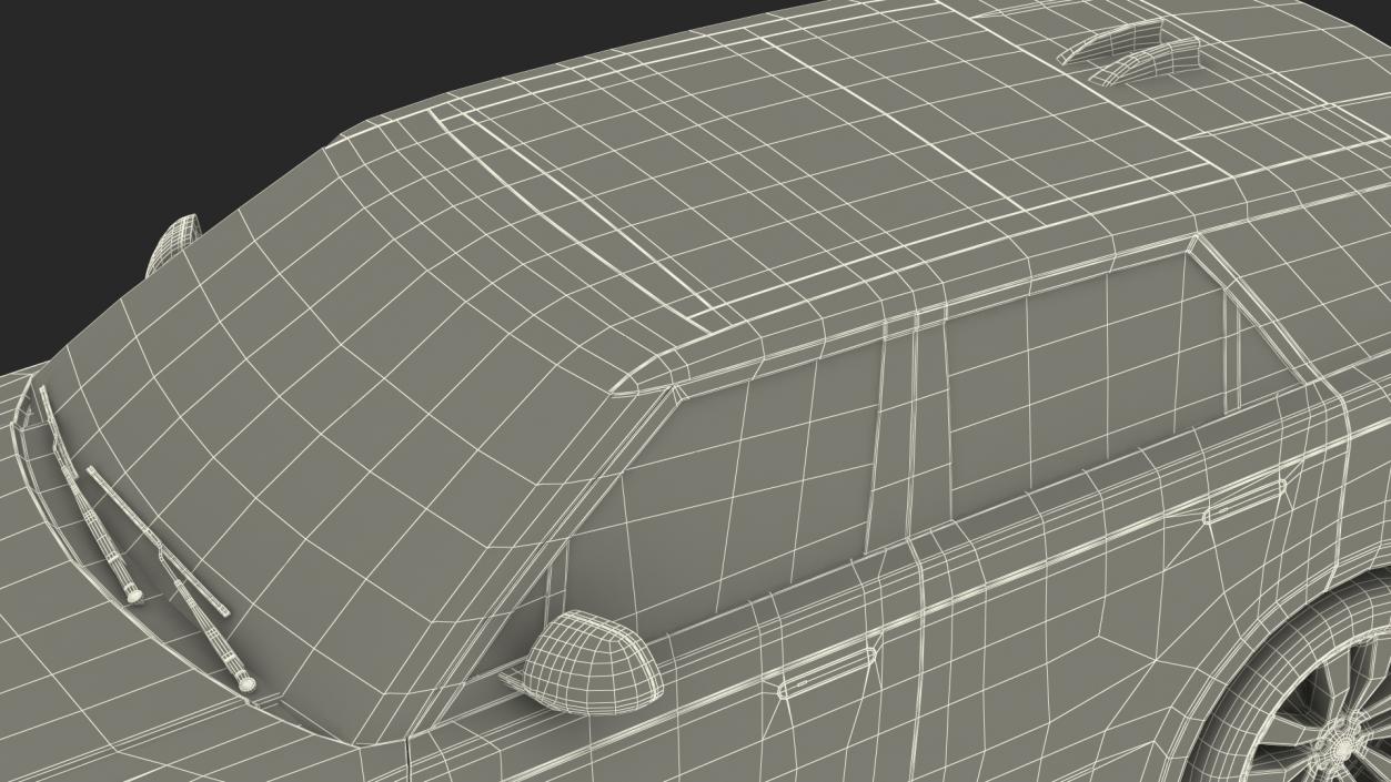 3D model Black Range Rover Sport 2023 Rigged