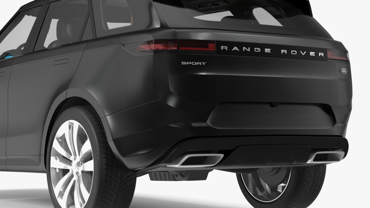 3D model Black Range Rover Sport 2023 Rigged