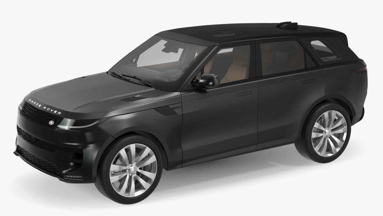 3D model Black Range Rover Sport 2023 Rigged