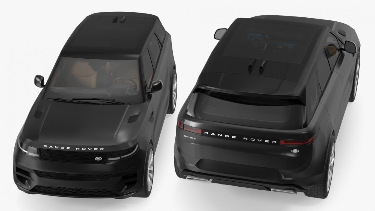 3D model Black Range Rover Sport 2023 Rigged