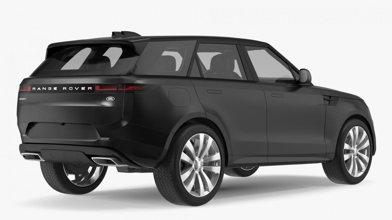 3D model Black Range Rover Sport 2023 Rigged