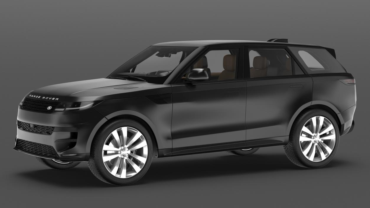 3D model Black Range Rover Sport 2023 Rigged