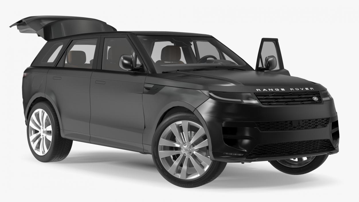 3D model Black Range Rover Sport 2023 Rigged