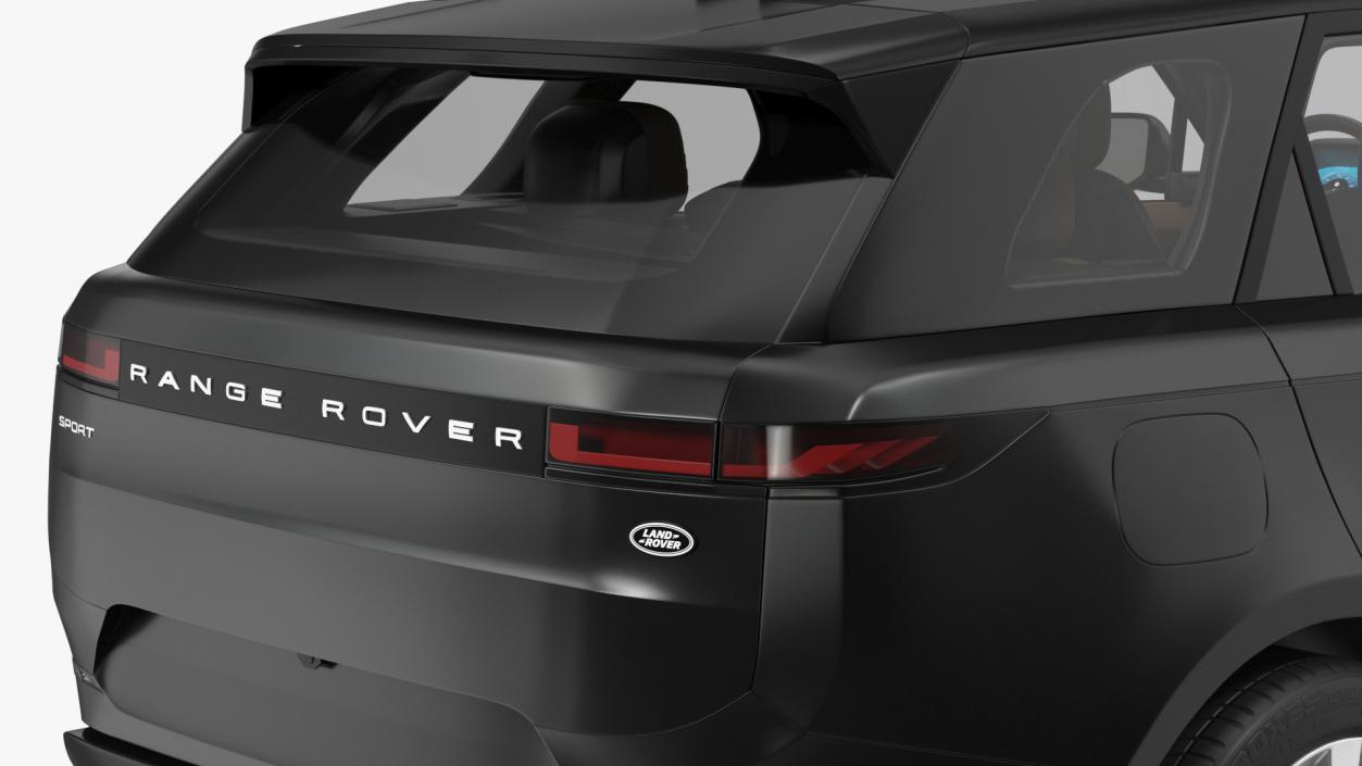 3D model Black Range Rover Sport 2023 Rigged