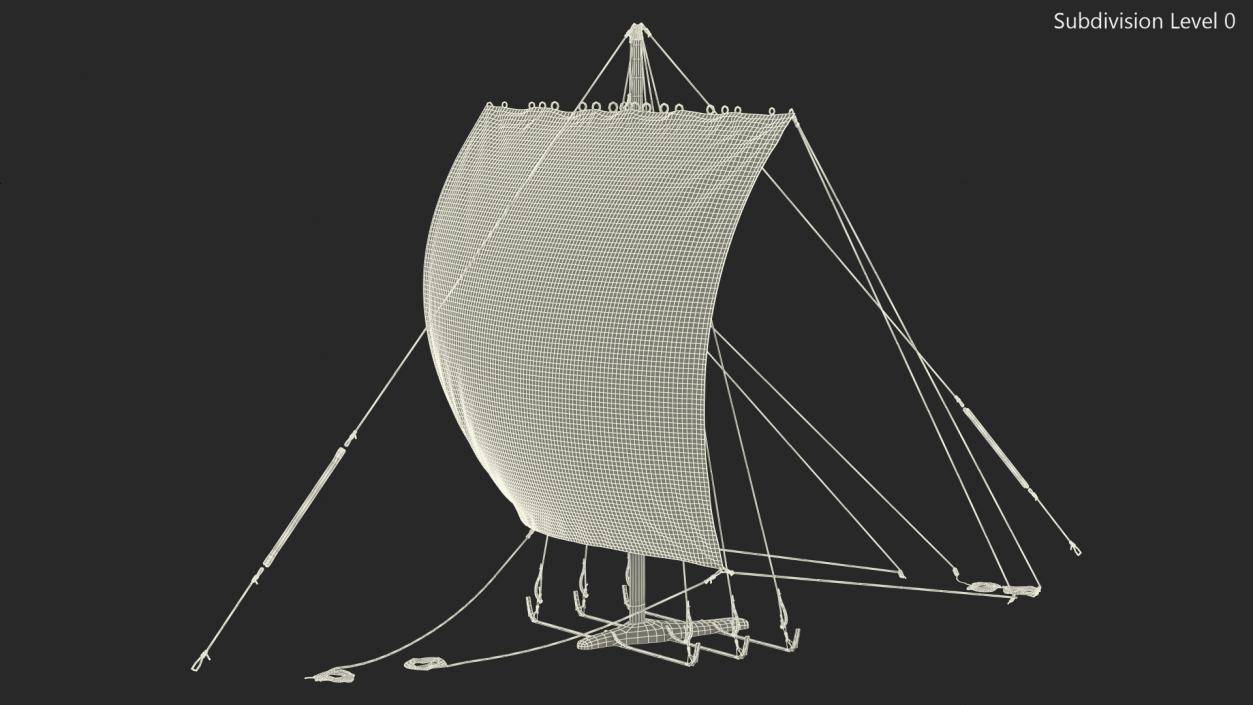 3D Longship Sail model