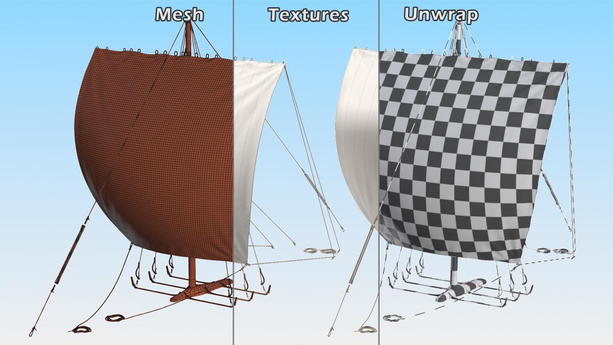 3D Longship Sail model